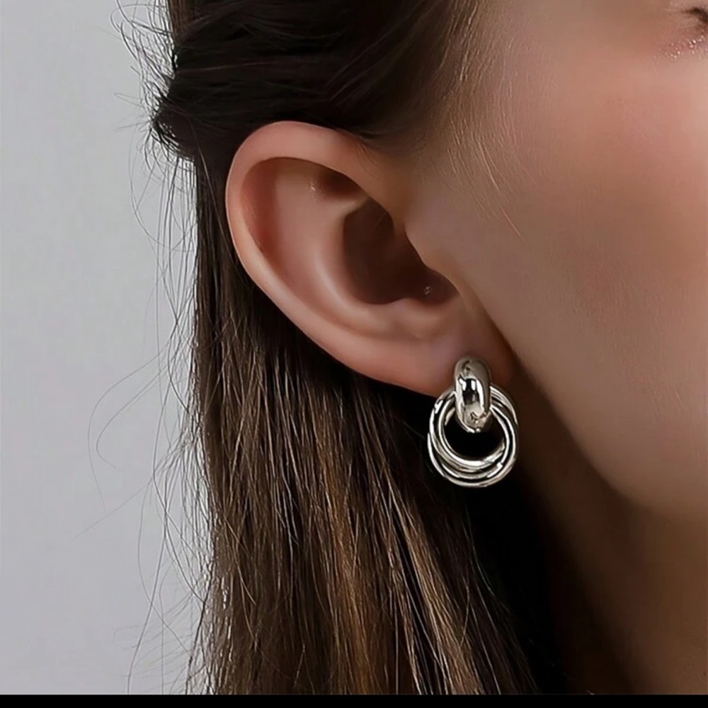 Modern Double Knot Earrings | 925 Sterling Silver